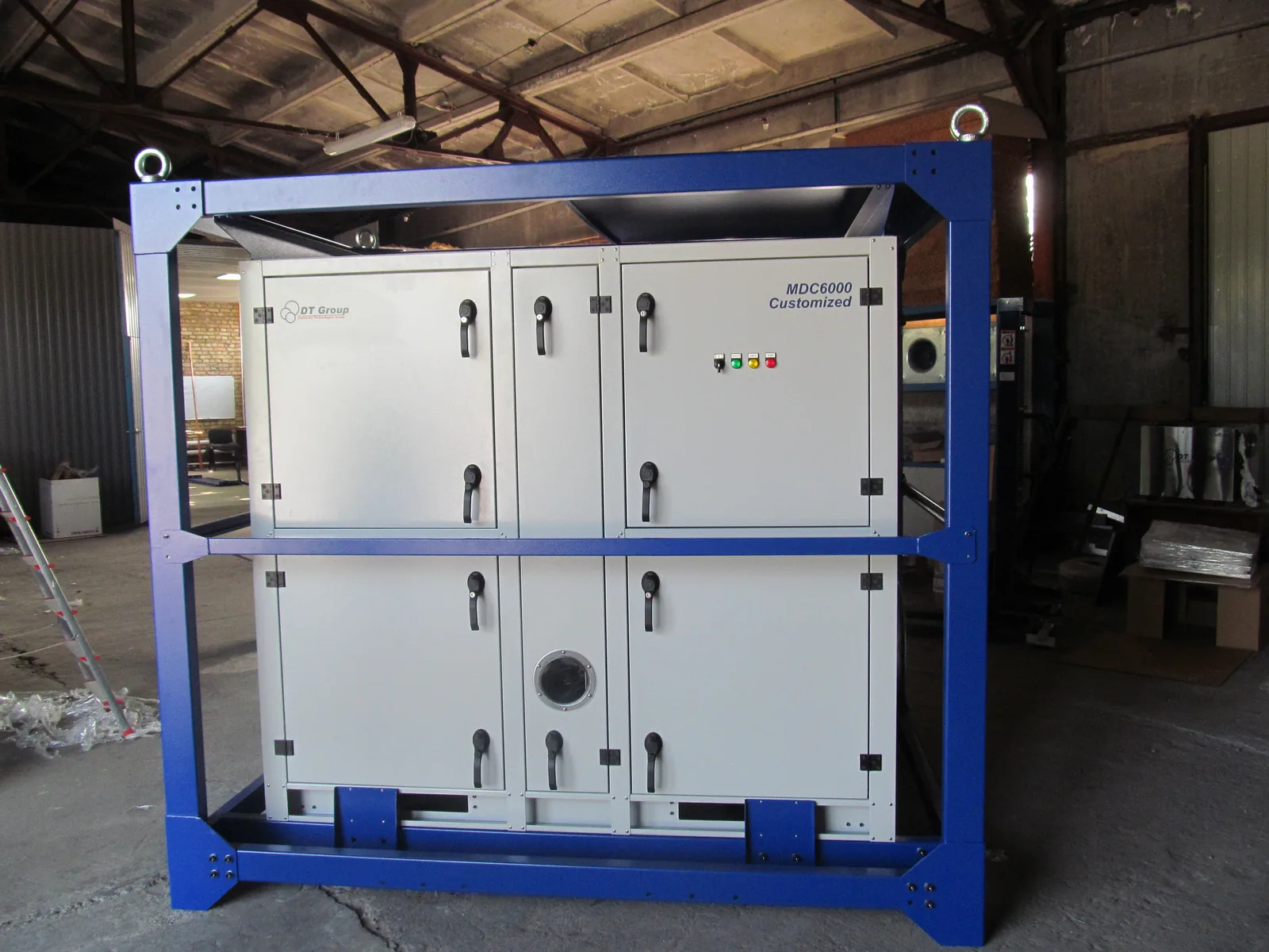 Large industrial dehumidification unit